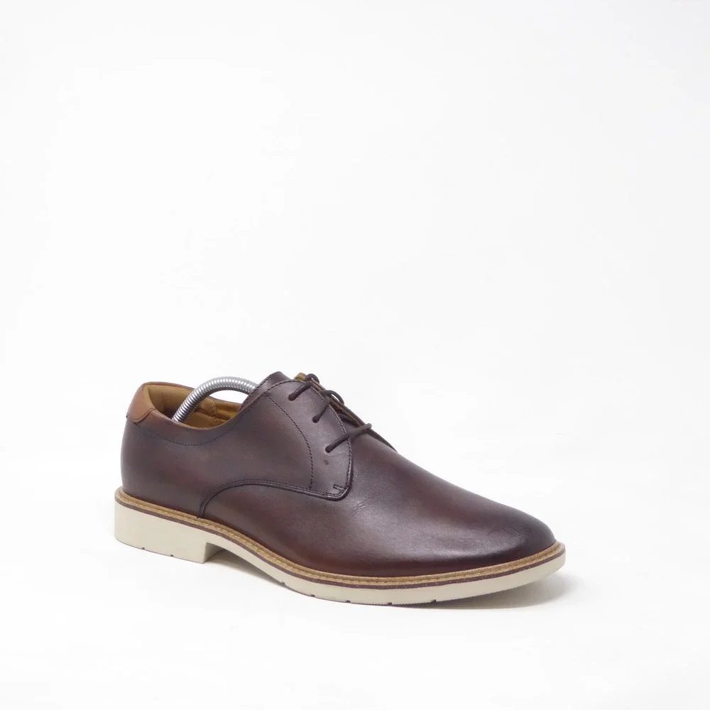 Florsheim Mens Highpoint Plain Toe Oxford Shoes Brown Leather Plain Toe 10.5M